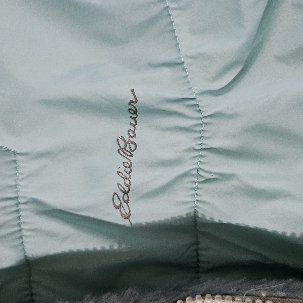 Girls Light Blue Puffer Jacket - Picture 3 of 6